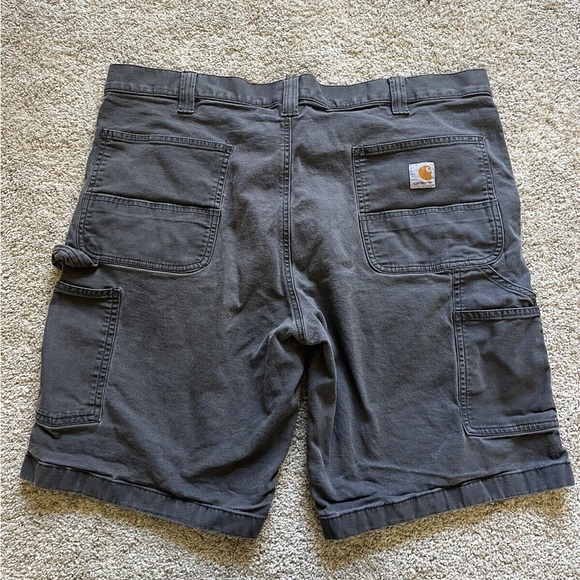 Carhartt Men’s Size 40 Carpenter Relaxed Fit Gray Work Wear Shorts 10” Inseam - Picture 9 of 12